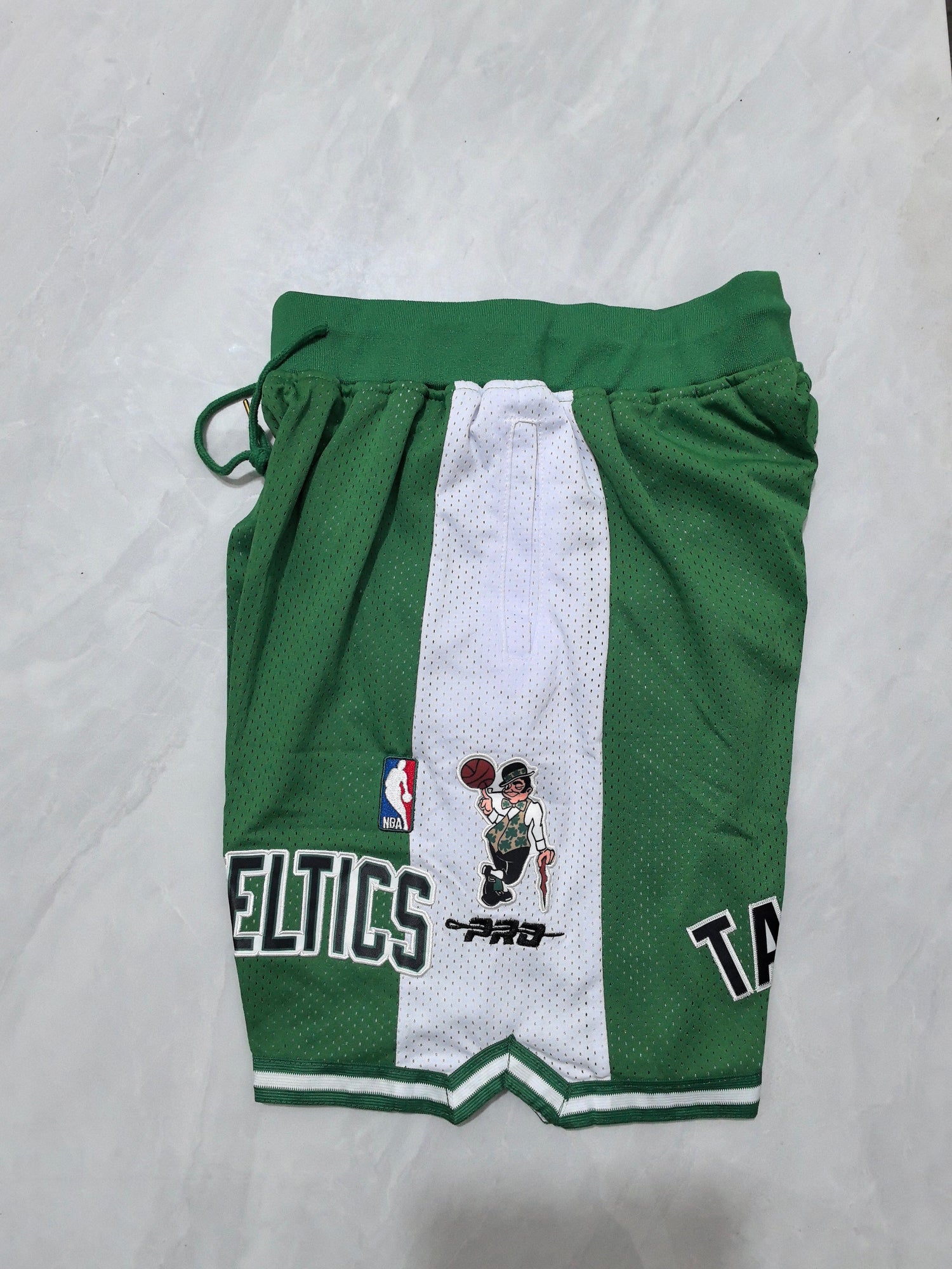 JUST DON Boston Celtics Green Pocket Shorts