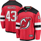 Luke Hughes New Jersey Devils   Home Breakaway  Jersey - Red