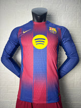 2025-26 FC Barcelona Home Long Sleeve Player Version Jersey