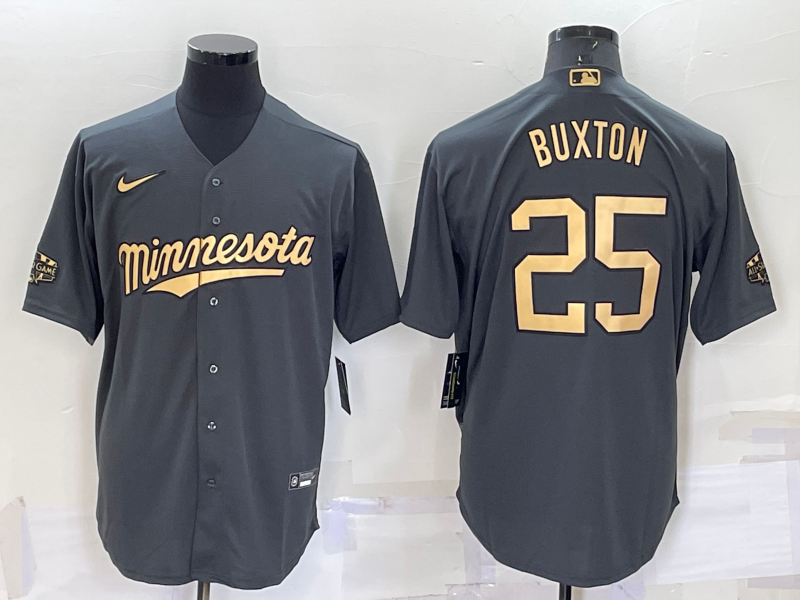Men's Minnesota Twins Byron Buxton #25 Gray Player Jersey