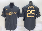 Men's Minnesota Twins Byron Buxton #25 Gray Player Jersey