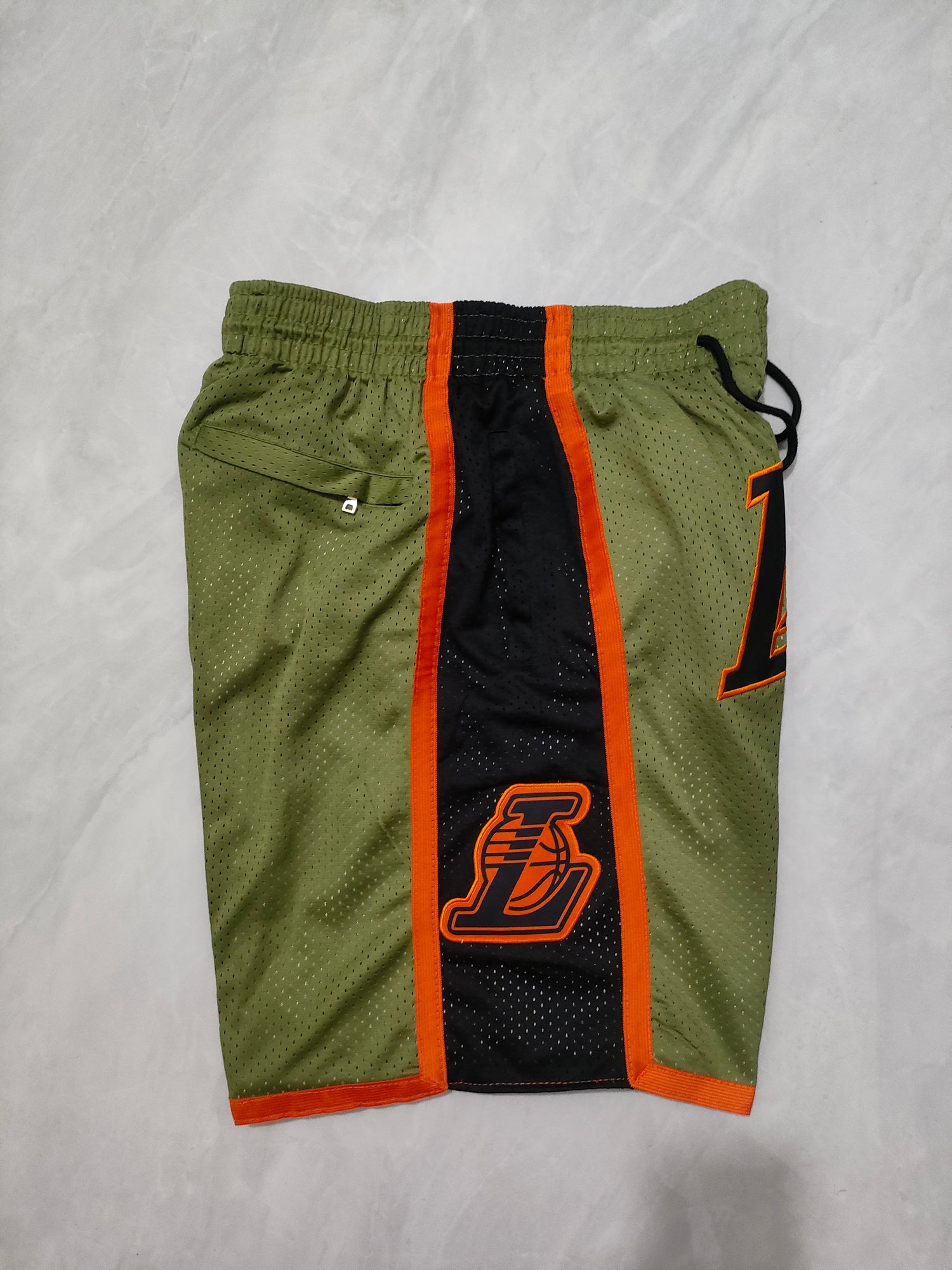 JUST DON Los Angeles Lakers Green Pocket Shorts