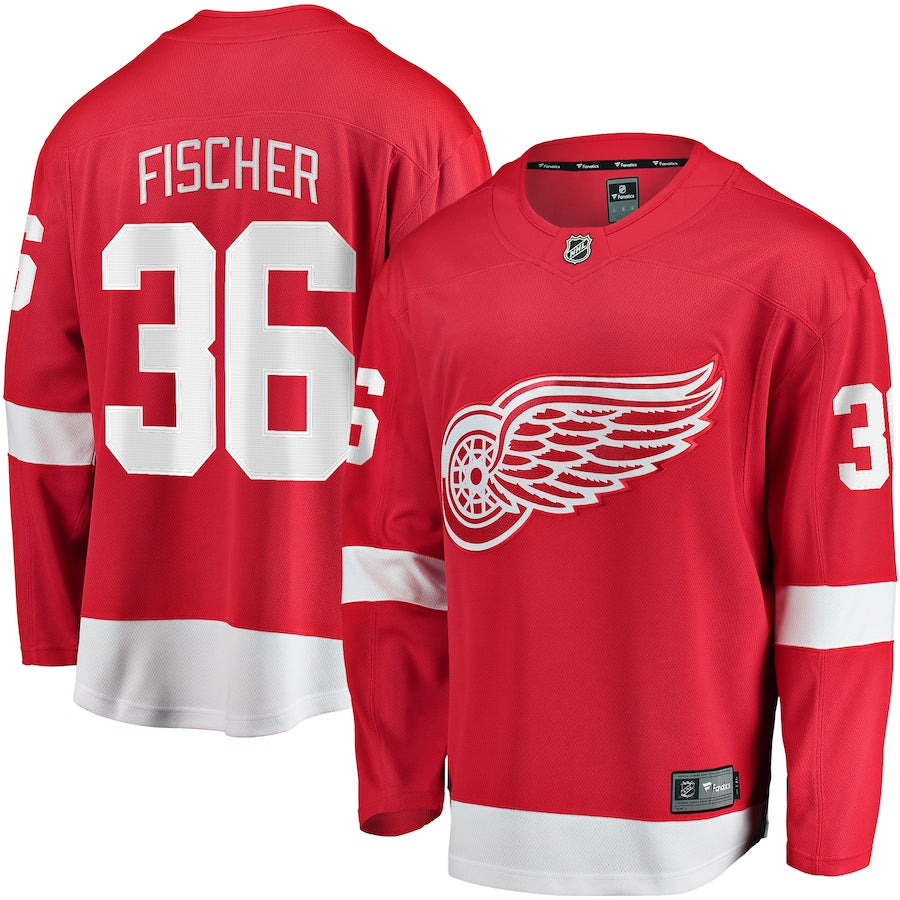 Christian Fischer Detroit Red Wings   Home Breakaway Jersey - Red