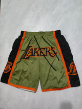 JUST DON Los Angeles Lakers Green Pocket Shorts