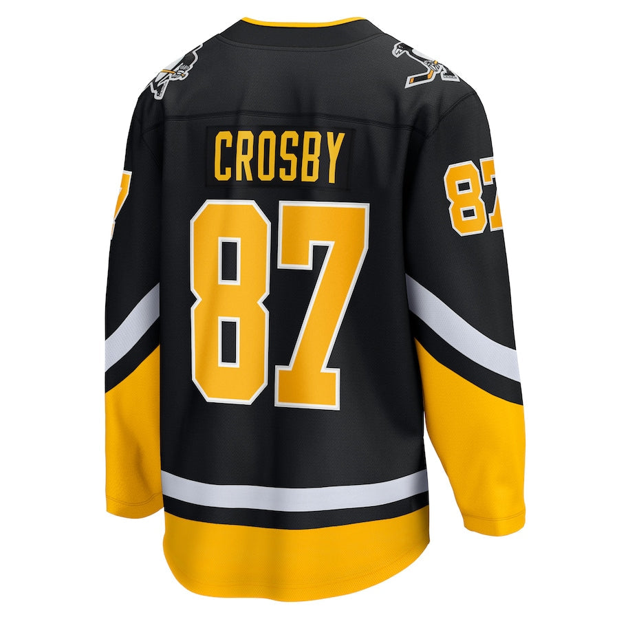 Men's Pittsburgh Penguins Sidney Crosby Fanatics Black 2021/22 Alternate Premier Breakaway Player Jersey