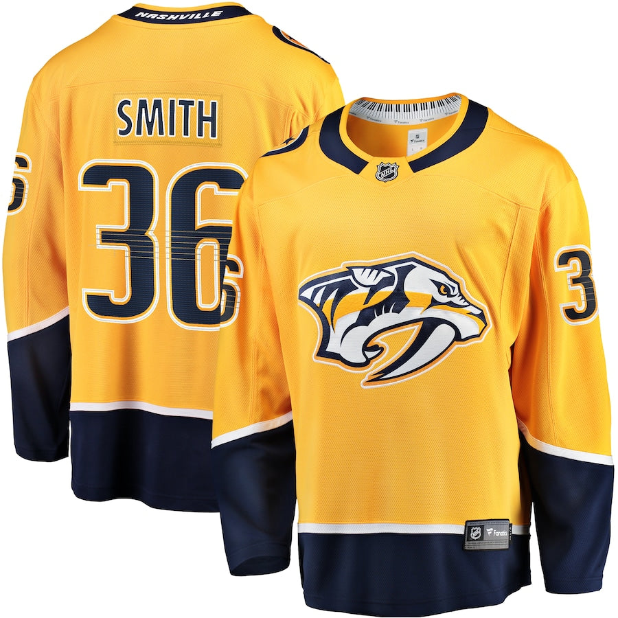 Cole Smith Nashville Predators   Premier Breakaway  Jersey - Gold