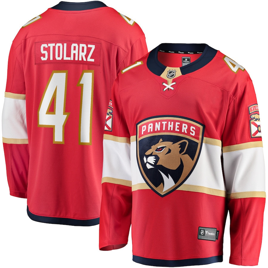 Anthony Stolarz Florida Panthers   Home Breakaway Jersey - Red