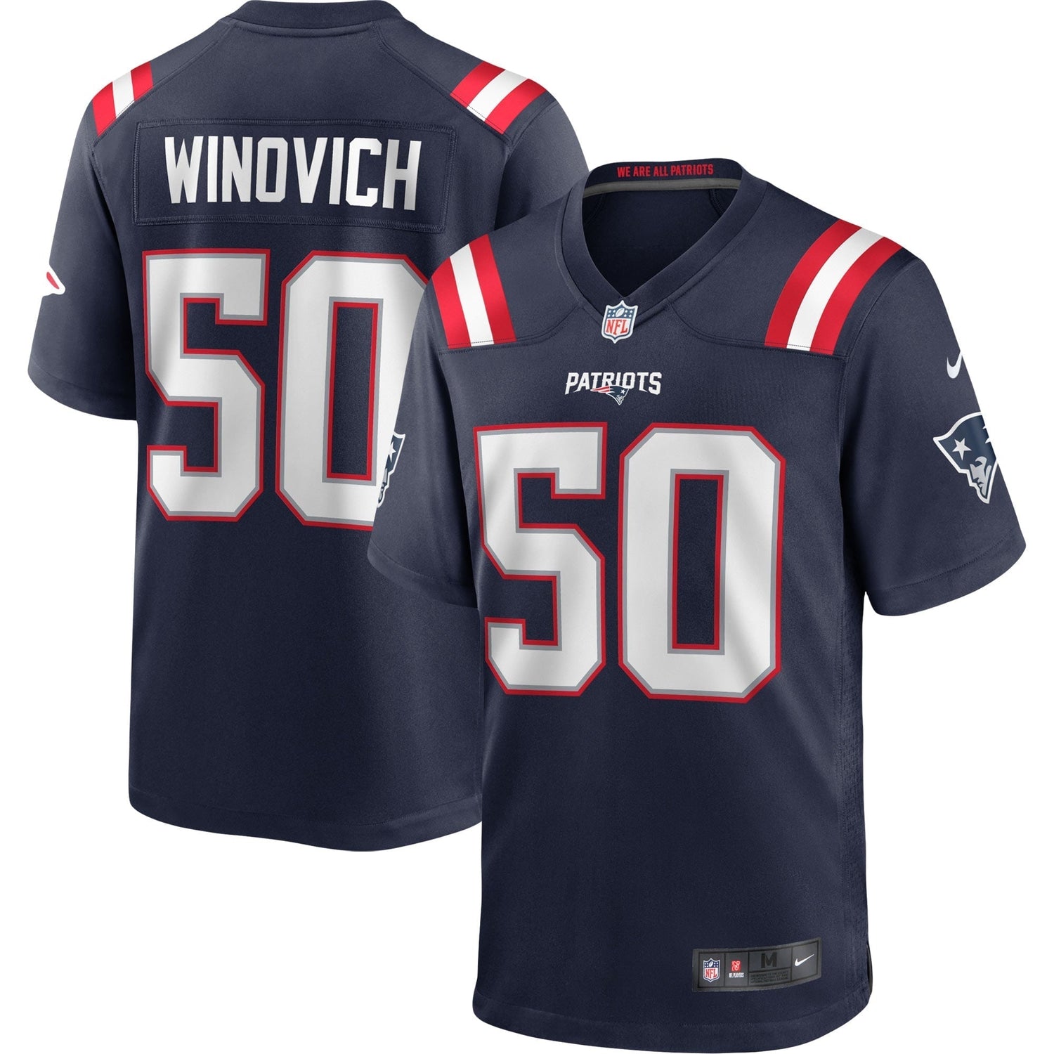 Chase Winovich New England Patriots Nike Game   Jersey - Navy