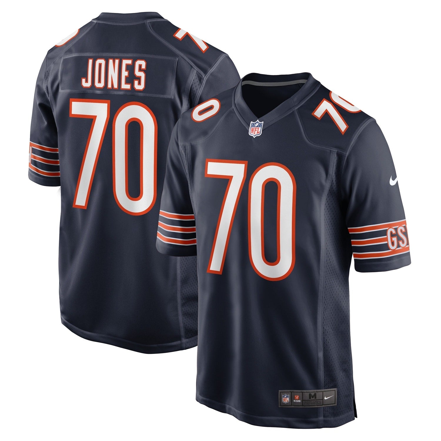 Braxton Jones Chicago Bears Nike Game   Jersey - Navy