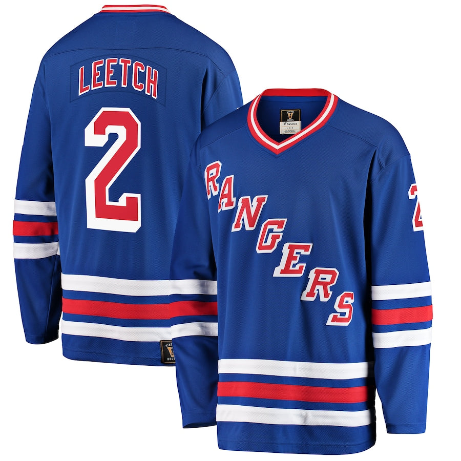 Brian Leetch New York Rangers   Premier Breakaway Retired  Jersey - Blue