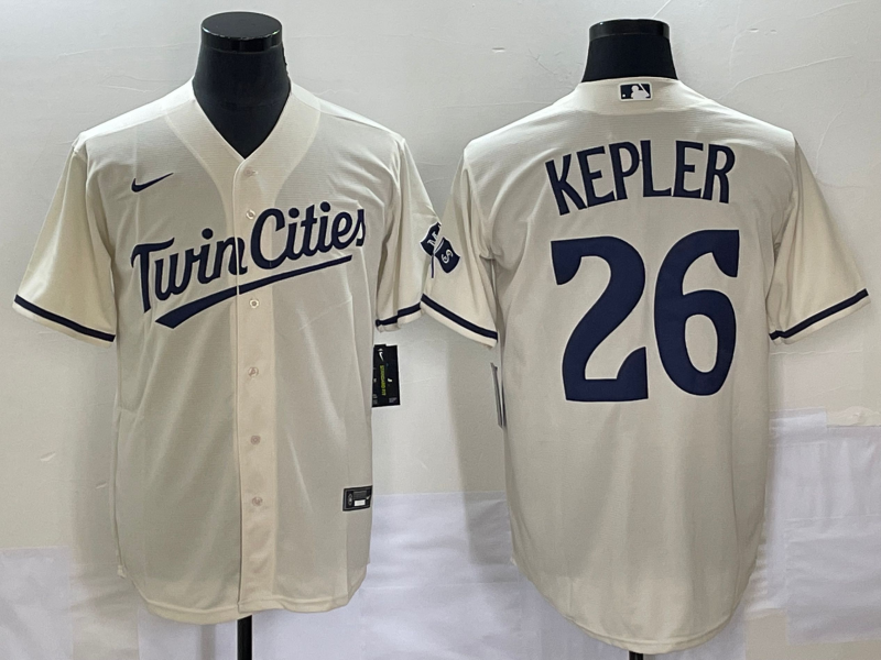 Men's Minnesota Twins Max Kepler #26 Beige Alternate Player Jersey