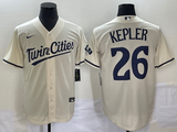 Men's Minnesota Twins Max Kepler #26 Beige Alternate Player Jersey