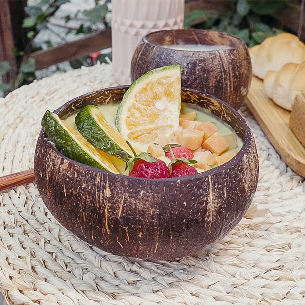 Handmade Natural Bowl for Smoothie, Salad, and Buddha Bowls (14–15 cm)