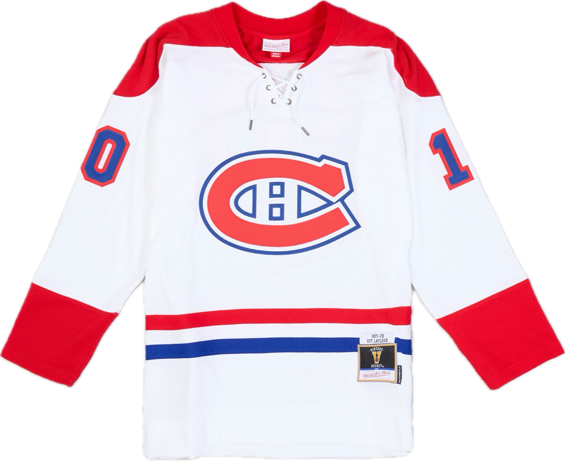 Men's Guy LaFleur White Montreal Canadiens 1971/72 Power Play Jersey By Mitchell & Ness