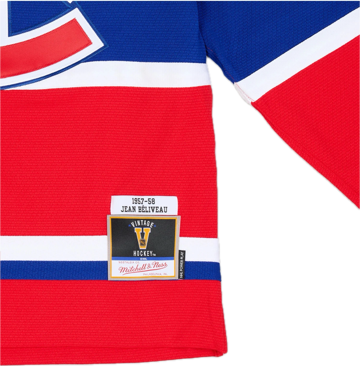 Men's Jean Beliveau Red Montreal Canadiens 1957/58 Power Play Jersey By Mitchell & Ness