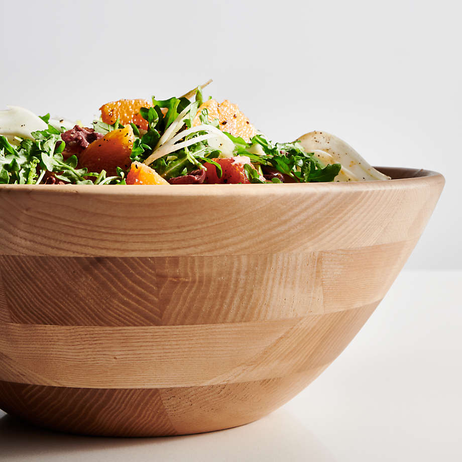 Large Ash Wood Serving Bowl – 14.75 Inch