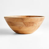 Large Ash Wood Serving Bowl – 14.75 Inch