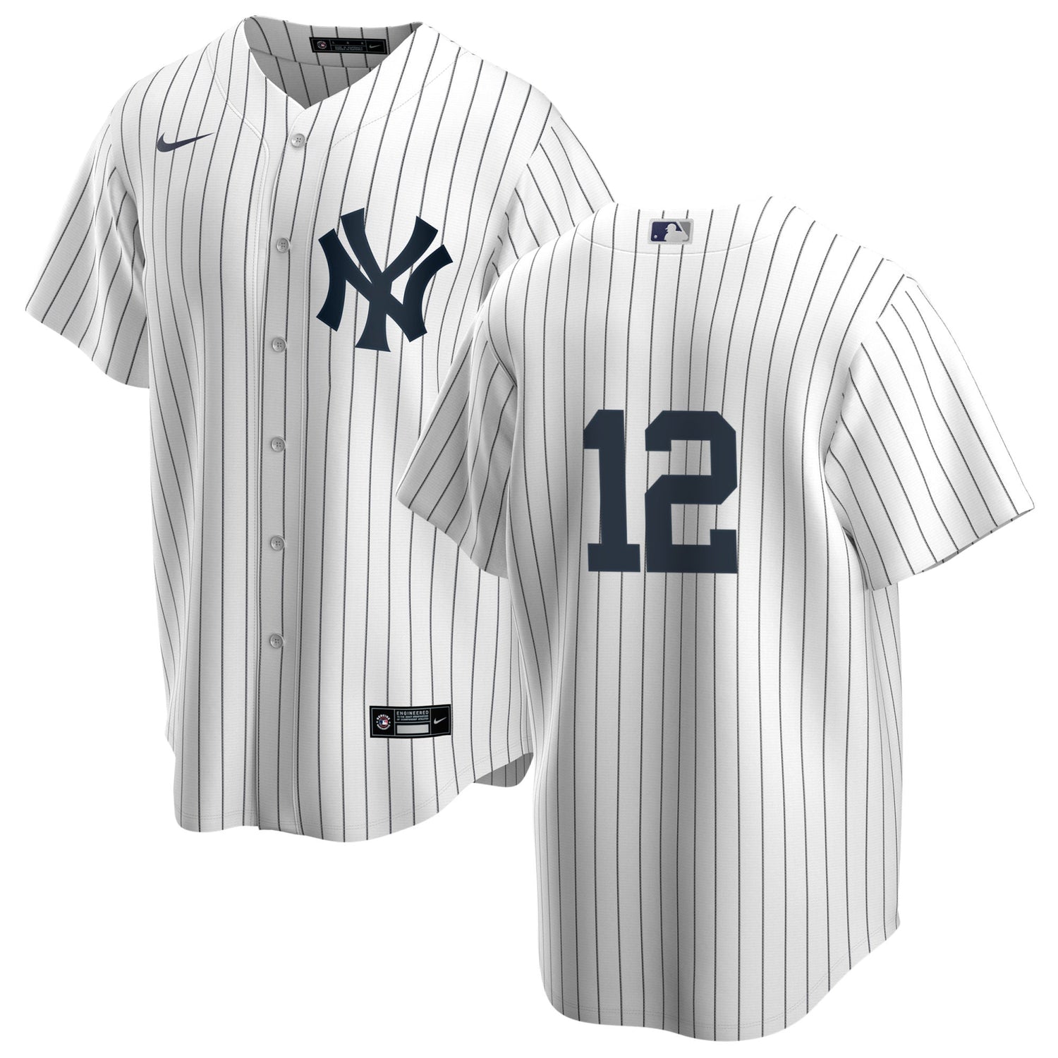 Men's Nike Wade Boggs #12 White New York Yankees Home Player Jersey