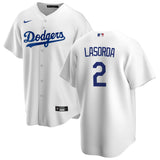 Men's Tommy Lasorda Los Angeles Dodgers Nike White Home Team Jersey