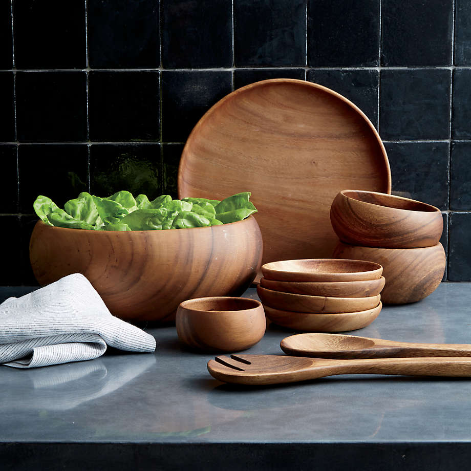 Medium Acacia Wood Serving Bowl – 10.5 Inch