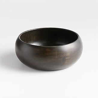 Medium Ebonized Acacia Wood Serving Bowl – 8.5 Inch
