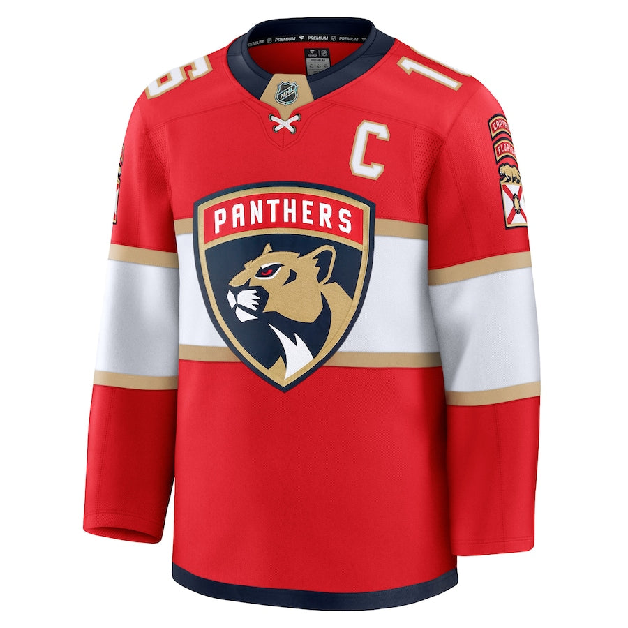 Men's Florida Panthers Fanatics Red Home Premium NHL Hockey Jersey - Aleksander Barkov