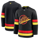 Men's Vancouver Canucks Fanatics Black Alternate Premium NHL Hockey Jersey -Blank