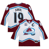 Men's Joe Sakic Colorado Avalanche White 2000-01 Power Play Jersey