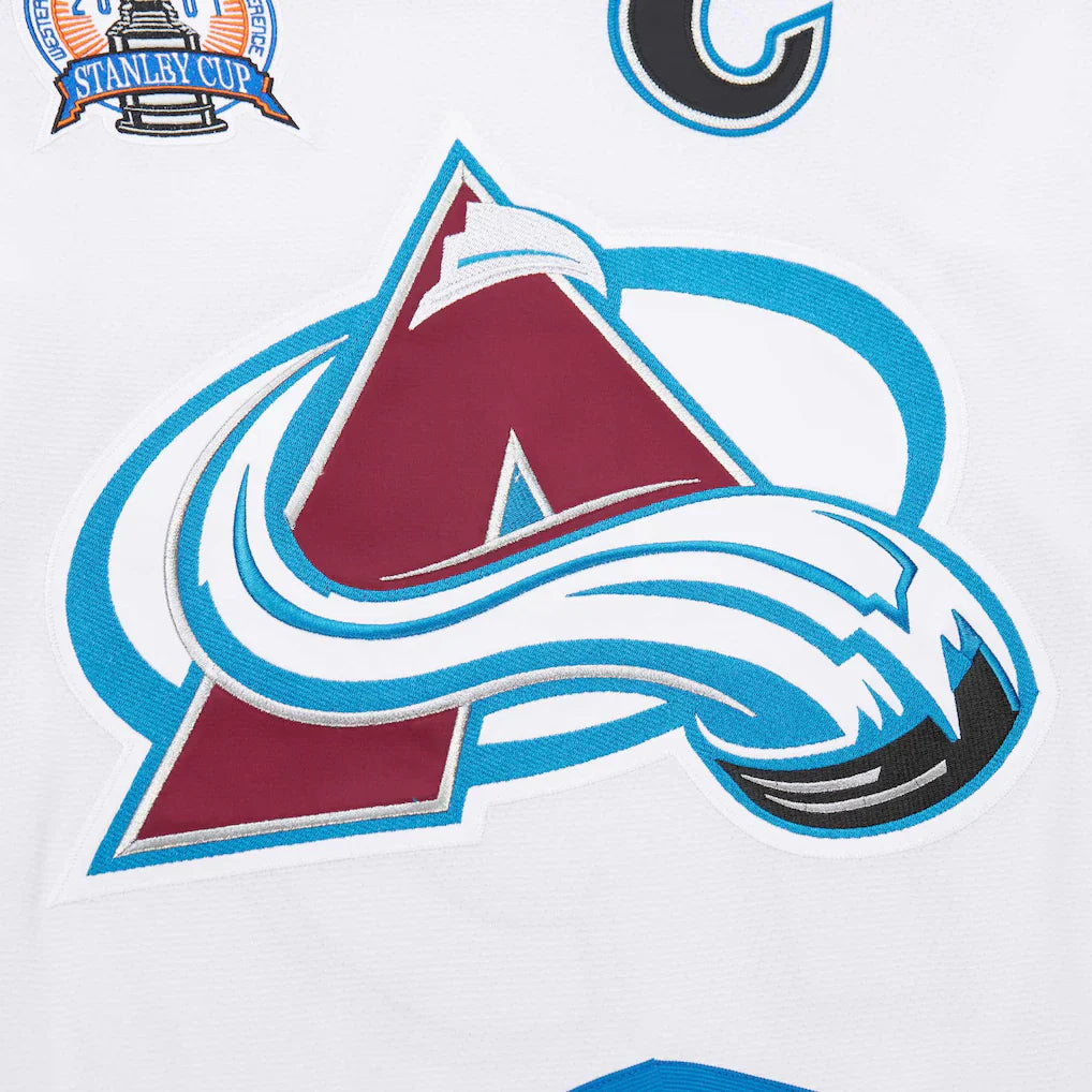 Men's Joe Sakic Colorado Avalanche White 2000-01 Power Play Jersey