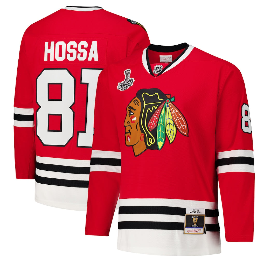 Men's Chicago Blackhawks Marian Hossa Red 2014-15 Power Play Jersey
