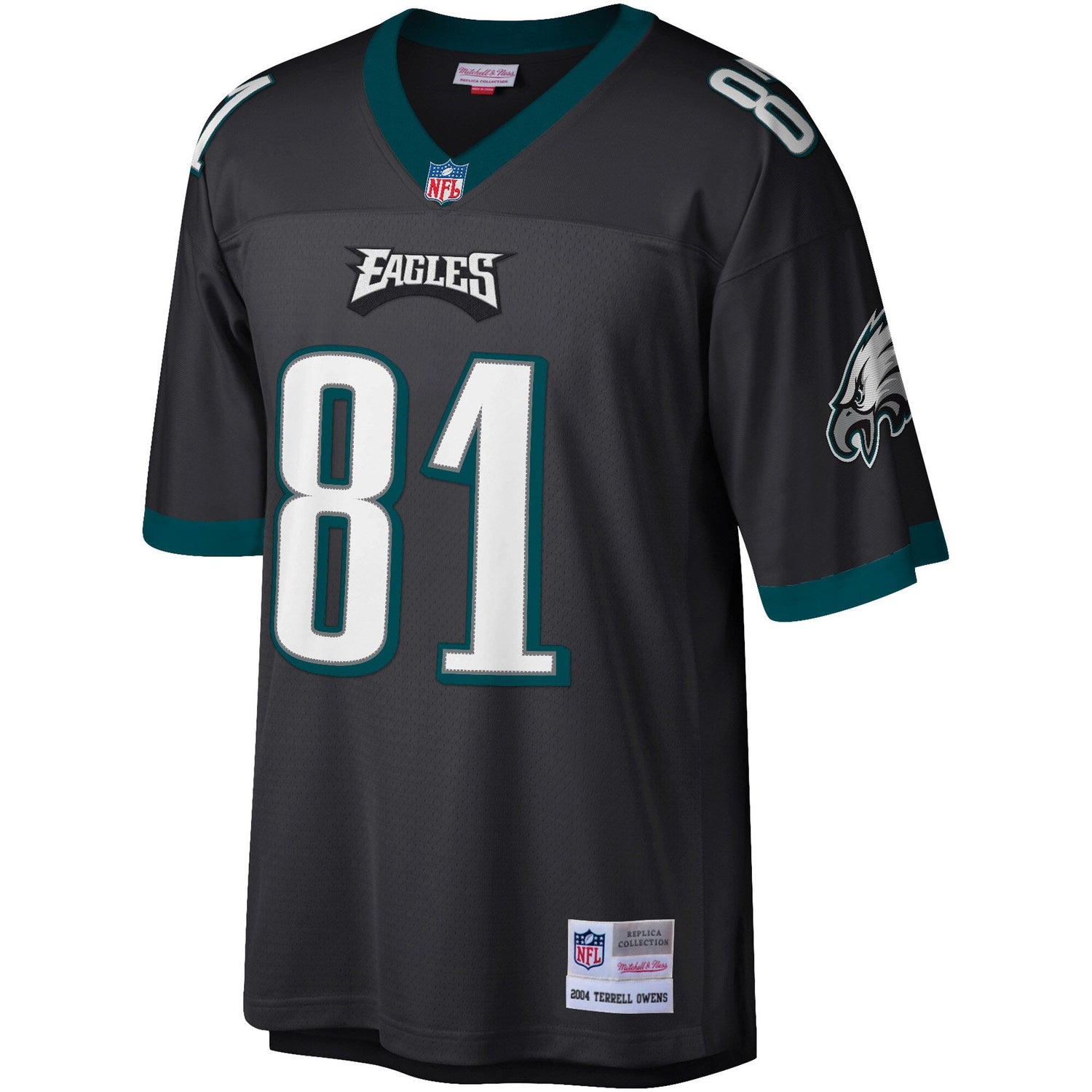 Men's Terrell Owens Philadelphia Eagles 2004 Black Mitchell & Ness Legacy Jersey