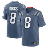 Men's New England Patriots Stefon Diggs Nike Storm Blue 2025 Rivalries Collection Game Jersey