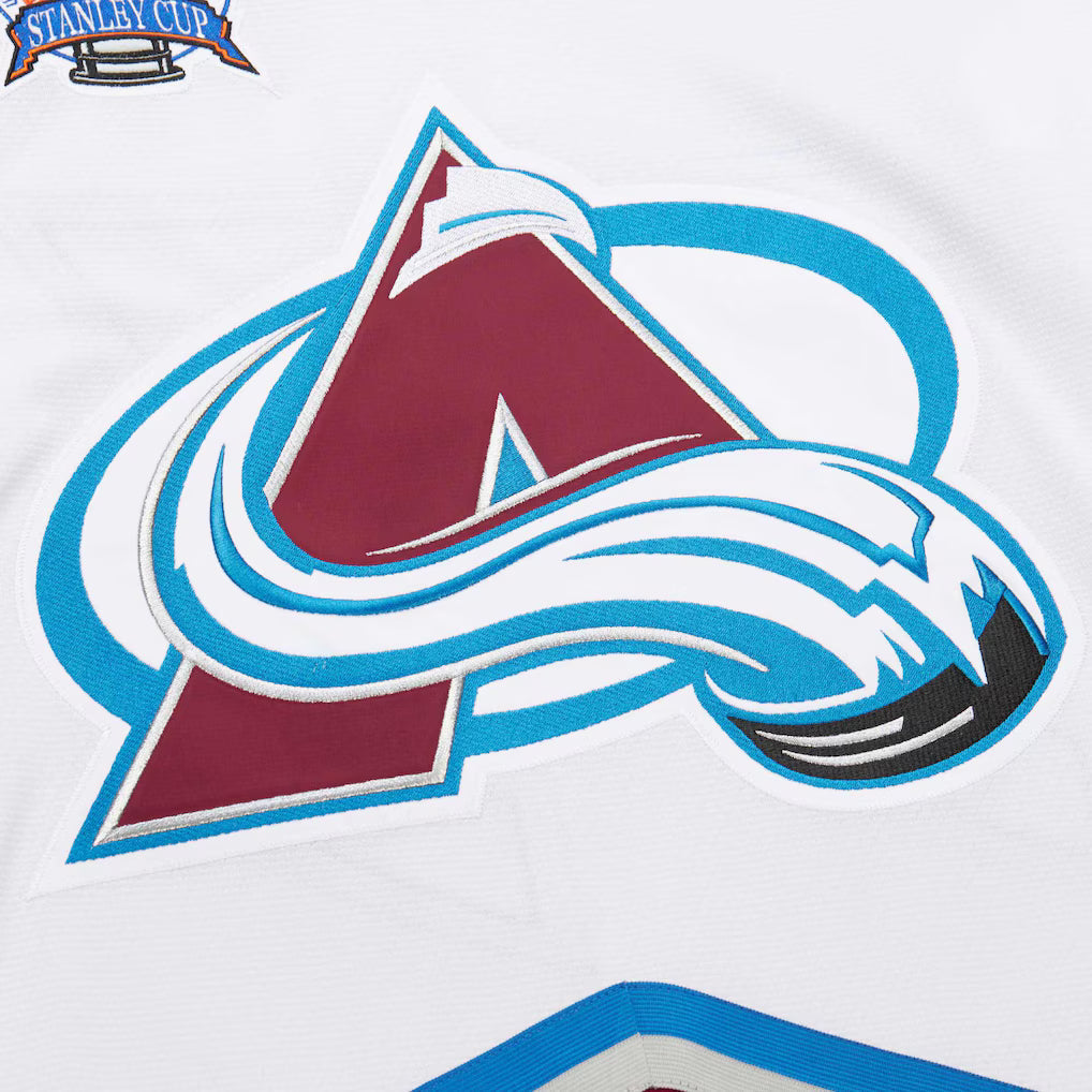 Men's Patrick Roy Colorado Avalanche White 2000-01 Power Play Jersey