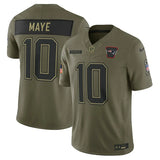 New England Patriots Drake Maye Nike 2025 Salute To Service NFL Limited Jersey