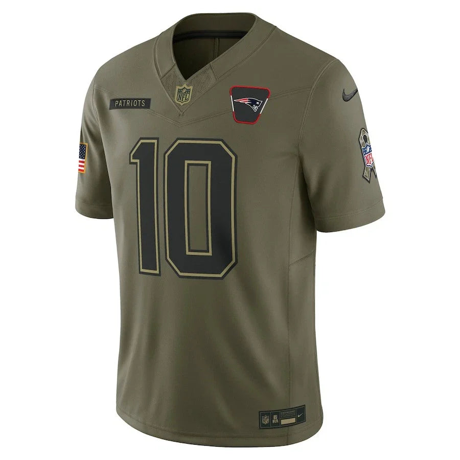 New England Patriots Drake Maye Nike 2025 Salute To Service NFL Limited Jersey