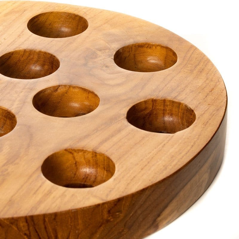 Teak Wood Egg Serving Tray