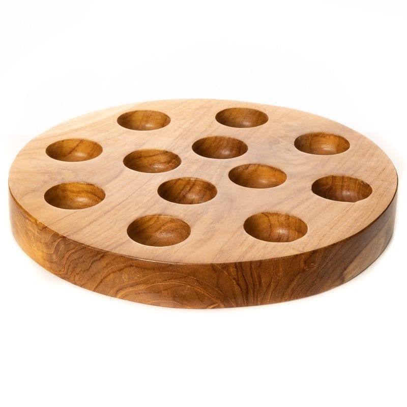 Teak Wood Egg Serving Tray