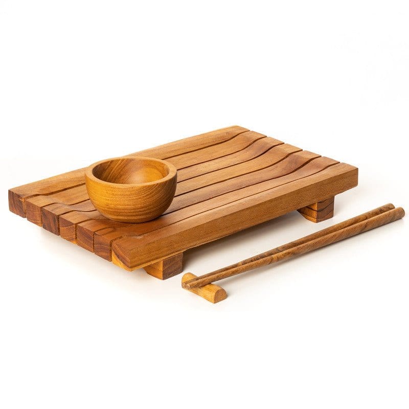 Teak Wood Sushi Serving Tray