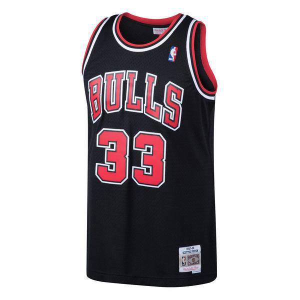 Men's Chicago Bulls Scottie Pippen Mitchell & Ness Black 1997-98 Hardwood Classics Swingman Jersey