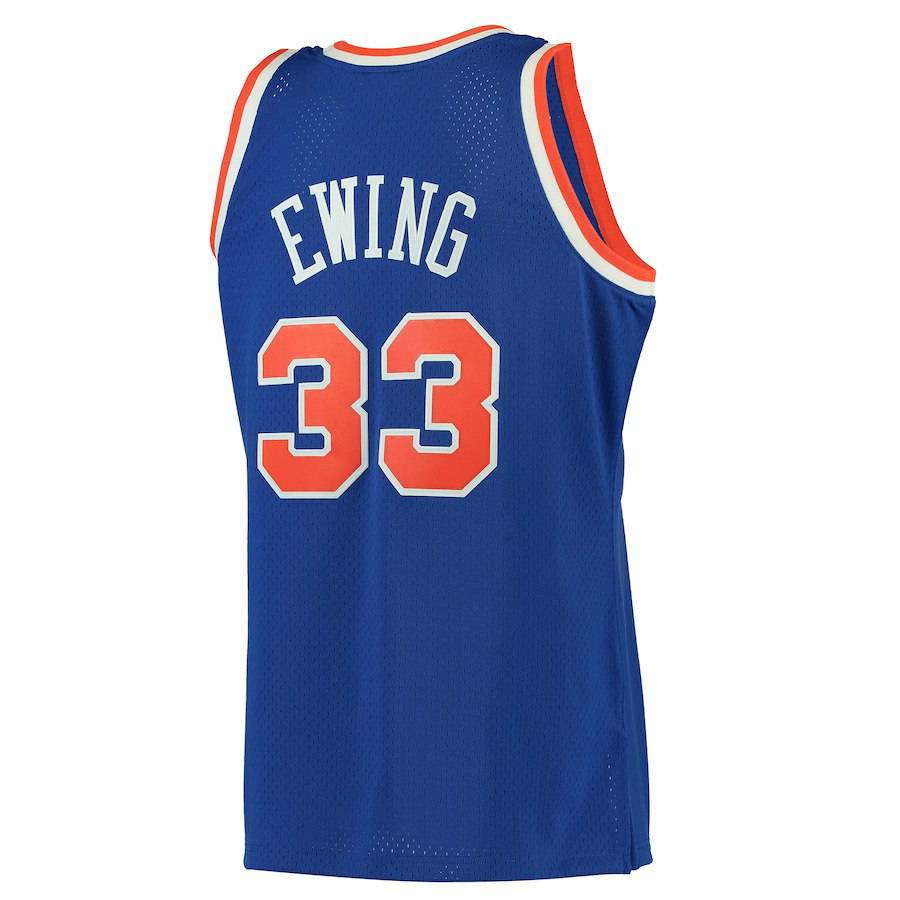 Men's New York Knicks Patrick Ewing Mitchell & Ness Blue 1991-92 Hardwood Classics Swingman Jersey