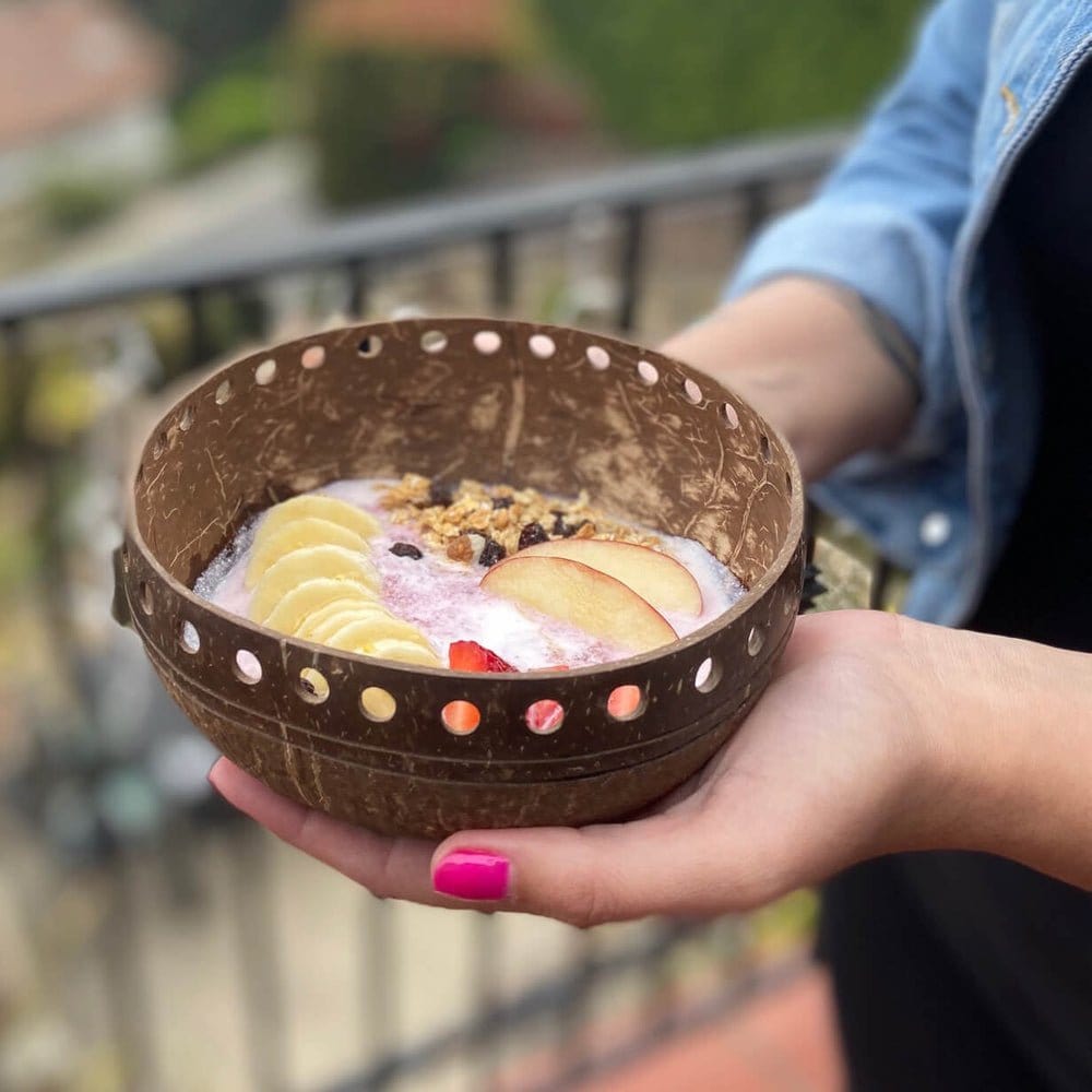 Two-Toned Punchout Coconut Bowl
